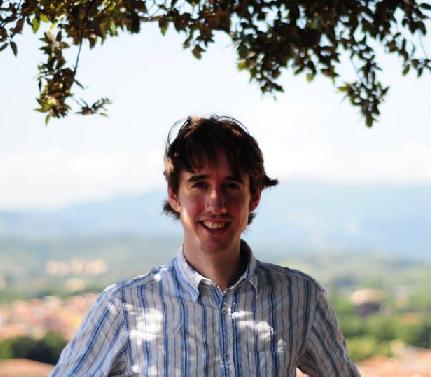 Tom Kempton standing on Lucca Tower